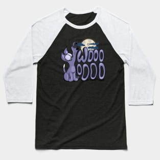 Dog Howling At The Moon (Purple) Baseball T-Shirt